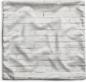 Kussenhoes 40x40 cm - Muur - Wit - Steen - Katoen / Polyester - Voor Binnen