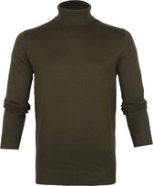 Suitable - Respect Cox Pullover Col Olijfgroen - Maat L - Regular-fit