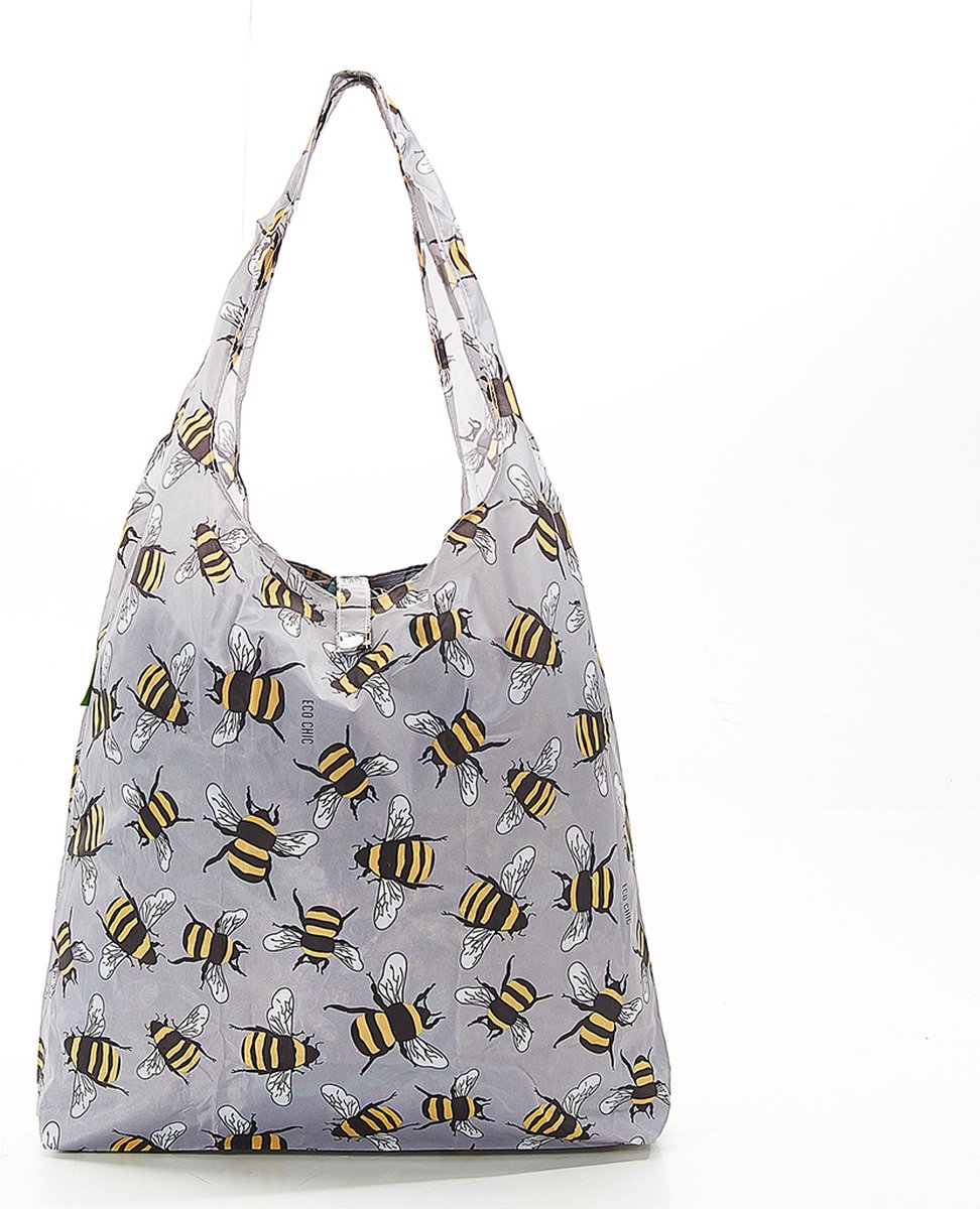 Eco Chic - Foldaway Shopper - A30GY - Grey - Bees*