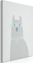 Schilderij - Mysterious Lama (1 Part) Vertical.