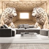 Zelfklevend fotobehang - Mystery of lions.