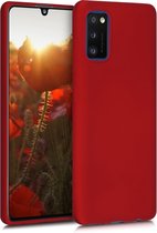 kwmobile telefoonhoesje voor Samsung Galaxy A41 - Hoesje voor smartphone - Back cover in metallic donkerrood