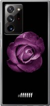 6F hoesje - geschikt voor Samsung Galaxy Note 20 Ultra -  Transparant TPU Case - Purple Rose #ffffff