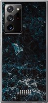 6F hoesje - geschikt voor Samsung Galaxy Note 20 Ultra -  Transparant TPU Case - Dark Blue Marble #ffffff