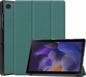 Samsung Galaxy Tab A8 Hoes Donker Groen - Samsung Tab A8 2021 hoes (10.5 inch) smart cover - Tab A8 2021 hoes 10.5 bookcase - hoes Samsung Tab A8 2021 - hoesje Samsung Galaxy Tab A
