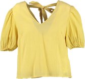 Object korte gele blouse met pofmouwen - valt kleiner - Maat 38