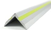 Aluminium hoekprofiel glow-in-the-dark Grijs 30 mm x 1000 mm x