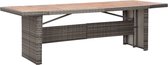 Decoways - Tuintafel 240x90x74 cm poly rattan en massief acaciahout