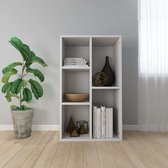 Decoways - Boekenkast/dressoir 50x25x80 cm spaanplaat hoogglans wit