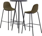 Decoways - 3-delige Barset stof bruin