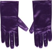 Satijnen handschoen | Gala handschoenen | 20 cm | Paars | One size | Charleston | Lange handschoenen verkleed | Charleston accessoires | Apollo | Carnaval