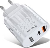 Abundant Goods®️ USB C snel lader WIT - PD Fast Charge 20W - USB C Fast Charger - USB stekker - USB C Lader - USB C Adapter - Oplader voor Smartphones en Tablets - Thuislader - Universele Ada