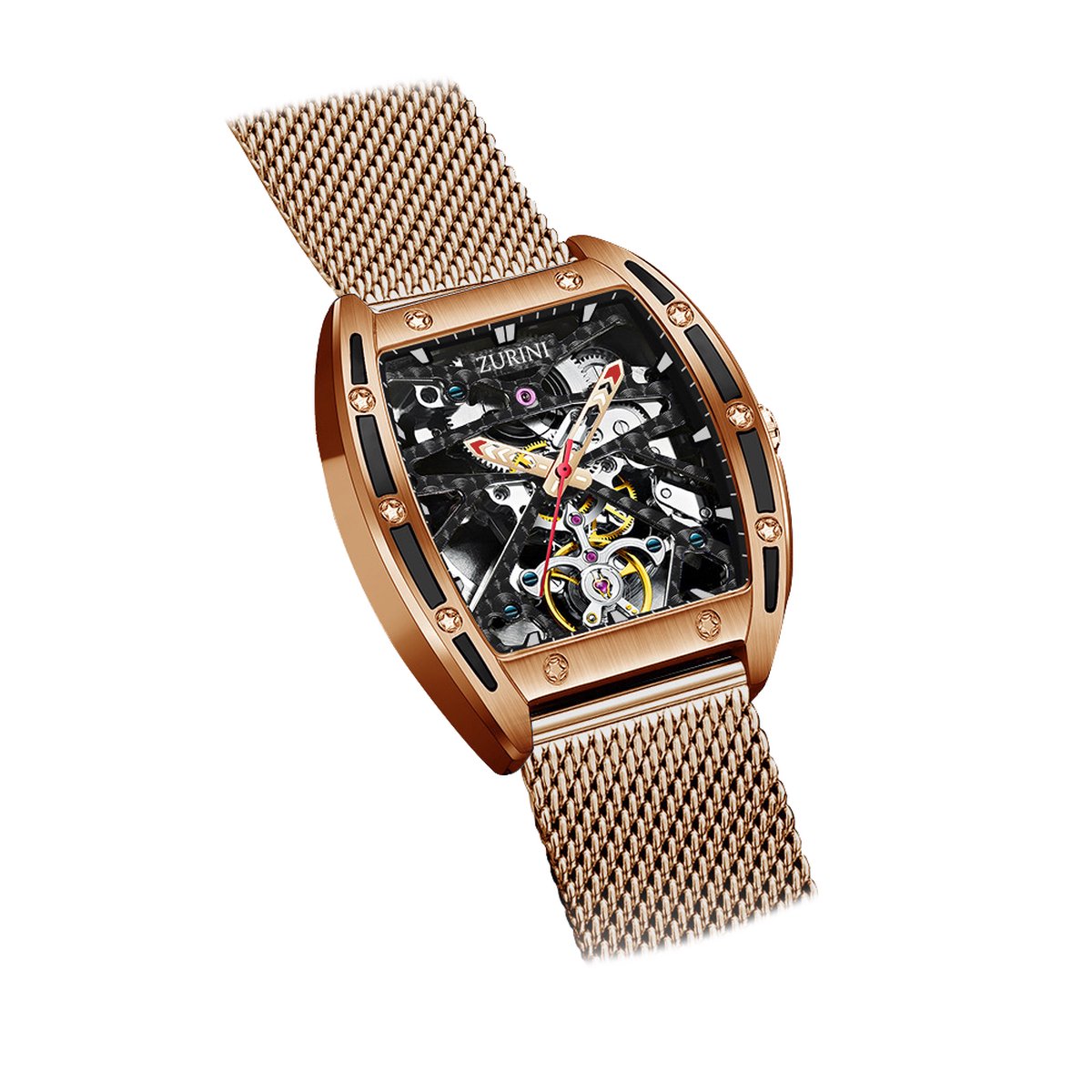 Zurini luxe heren horloge | Golden Elegance | ICON collectie | Automatisch uurwerk | 48 uur reserve | Sapphire Crystal glas