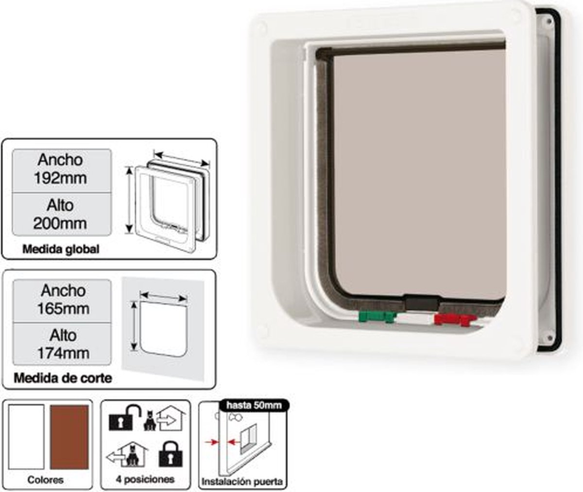 Cat Mate/Closer Pets 308W - Elite wandvoering/tunnelsectie (voor 305.355.358.360 huisdierenluiken) thumbnail 2