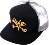 Bones Puff Cap - Black/gold