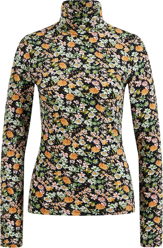 WE Fashion Dames top met col en bloemendessin bol