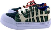 Sneakers | Jongens | green grey red | Canvas | Go Banana's | Maat 26