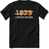 1979 Limited Edition T-Shirt | Goud - Zilver | Grappig Verjaardag en Feest Cadeau Shirt | Dames - Heren - Unisex | Tshirt Kleding Kado | - Zwart - L