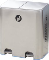 Pedaalafvalbak 2-In-1 Geborsteld RVS - CombiSteel 7522.0190