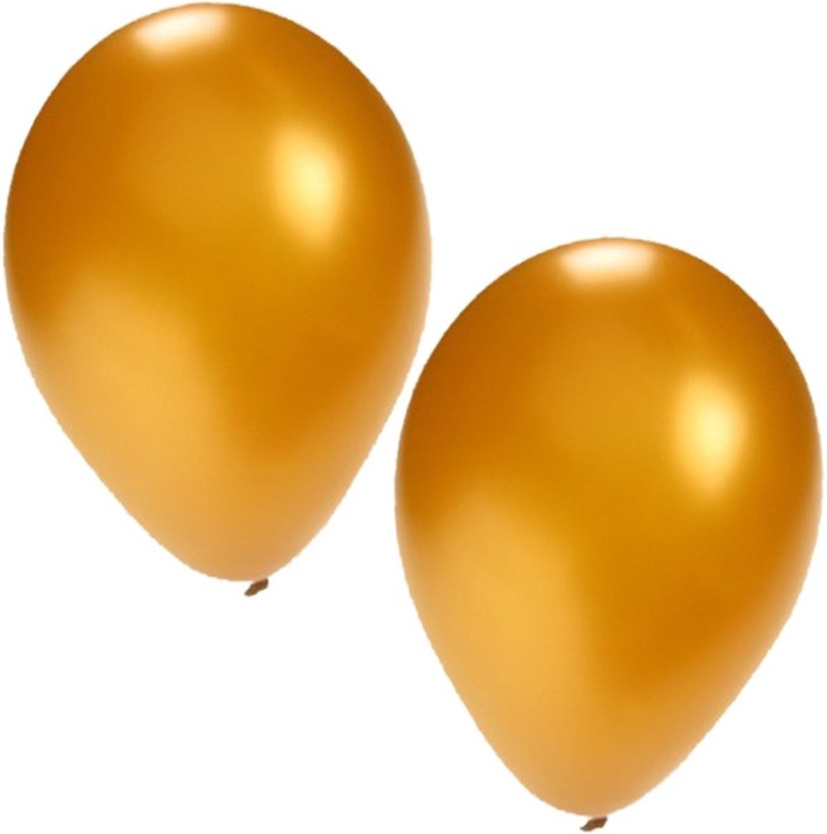 Feest ballonnen - goud - 100x stuks - ca. 27 cm - verjaardag versiering
