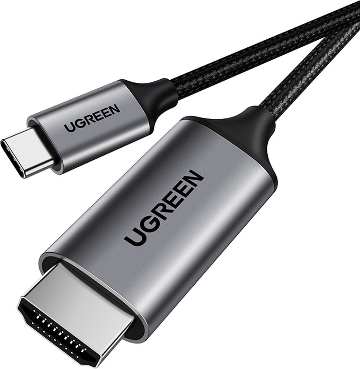 Ugreen USB C Kabel naar 4K HDMI 1.5 meter - 4K Ultra HD - 60fps - gewoven coating - metalen behuizing