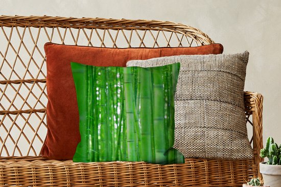 Coussins Coussins décoratifs - Oreillers Salon - 40x40 cm - La forêt de bambous d'Arashiyama de près