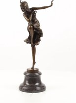 Bronzen Beeld Hindoe Danseres 16x14x39 cm
