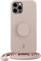 Just Elegance x PopSockets Telefoonhoesje met telefoonbutton [telefoon accessoires] voor Apple iPhone 12 Pro Max - Rose Breath