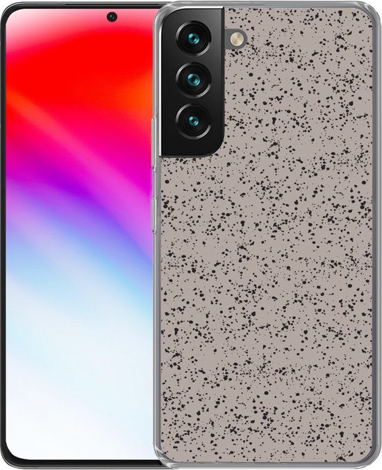Coque Samsung Galaxy S22 - Pois - Zwart - Grijs - Siliconen