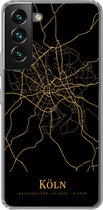 Coque Samsung Galaxy S22 - Cologne - Carte - Or - Coque de téléphone en Siliconen