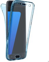 iPhone XR Shockproof 360° Blauw Transparant Siliconen Ultra Dun Gel TPU Hoesje Full Cover / Case