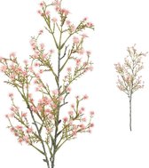 PTMD Leaves Plant Gypsophila Kunsttak - 33 x 16 x 56 cm - Roze