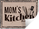 Stickers muraux - Cuisine - Mam - Vintage - 40x30 cm - Feuille adhésive - Cadeau pour femme