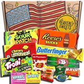 Amerikaanse snoep en chocolade assortiment cadeau - Klassieke USA Candy Treats - Perfect cadeau voor verjaardagen, kinderen, volwassenen, speciale gelegenheden, bruiloft, kerstmis- 13 snoepje