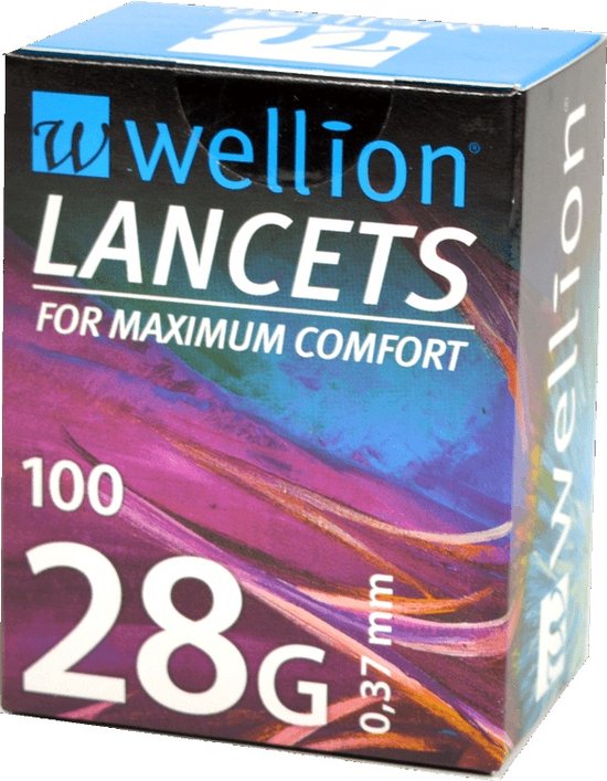 Wellion 28G lancetten 100 stuks