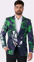 Opposuits - Batman & Robin Kostuum - Battle Batman Vs Joker Colbert - Groen, Paars - Maat 52 - Halloween - Verkleedkleding