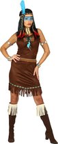 Widmann - Indiaan Kostuum - Snelle Soepele Sissipahaw Indiaan - Vrouw - Bruin - Medium - Carnavalskleding - Verkleedkleding