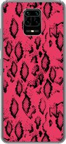 Coque Xiaomi Redmi Note 10 Lite - Imprimé Animal - Peau de Serpent - Rose - Coque de Téléphone en Siliconen