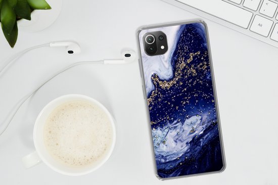 Coque Xiaomi 11T - Marbre - Or - Pierres Naturelles - Coque en Siliconen