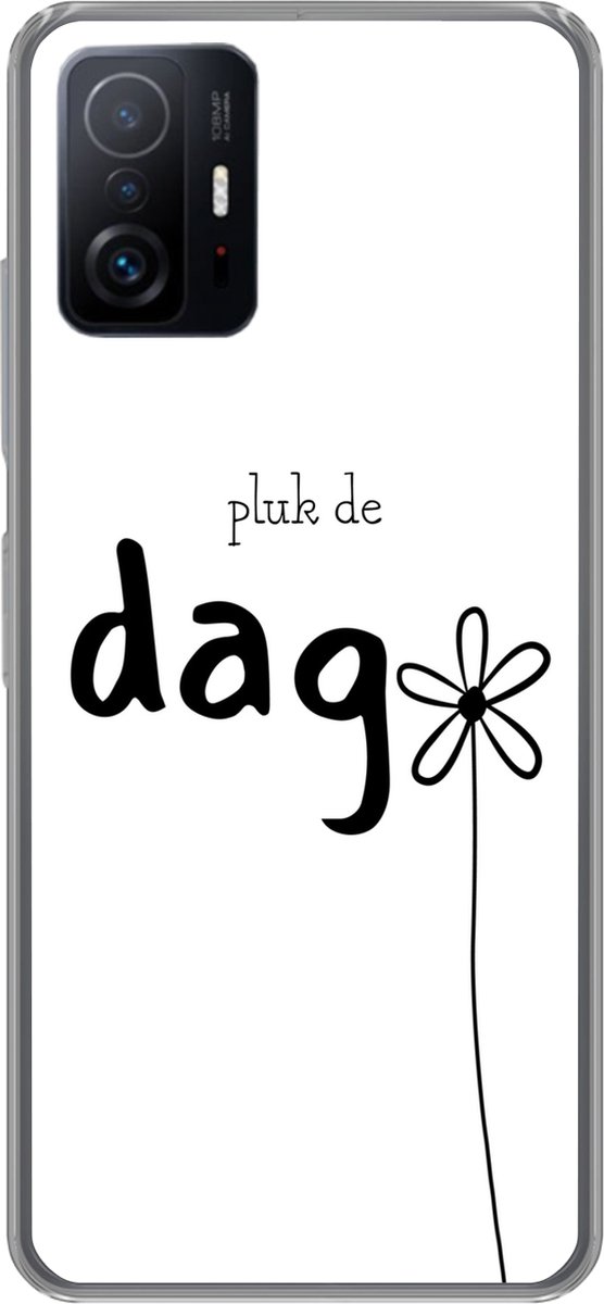 Telefoonhoesje Geschikt voor Xiaomi 11 Lite 5G NE hoesje - Spreuken - Pluk de dag - Quotes - Carpe diem - Siliconen Telefoonhoesje Telefoonhoesje