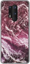 OnePlus 8 Pro - Pierres naturelles - Violet - Marbre - Coque de téléphone en Siliconen