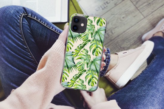 Coque iPhone 12 - Feuilles - Motifs - Monstera - Coque de téléphone en Siliconen