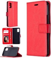 LuxeBass Boekhoesje geschikt voor OnePlus 9 - Rood - telefoonhoes - gsm hoes - telefoonhoesjes