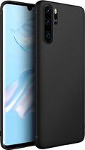 LuxeBass Hoesje geschikt voor Huawei P30 Pro - Silicone Hoesje - Zwart