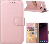 LuxeBass Hoesje geschikt voor Samsung Galaxy S10 - Bookcase Roze - portemonnee hoesje - telefoonhoes - gsm hoes - telefoonhoesjes
