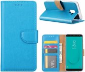 LuxeBass Hoesje geschikt voor Samsung Galaxy J6 (2018) - Bookcase Turquoise - portemonnee hoesje - telefoonhoes - gsm hoes - telefoonhoesjes