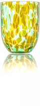 Anna von Lipa  - Waterglas Splash Yellow + Green (set van 6) - Waterglazen