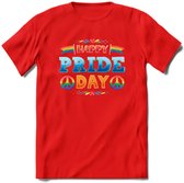 Pride Day | Pride T-Shirt | Grappig LHBTIQ+ / LGBTQ / Gay / Homo / Lesbi Cadeau Shirt | Dames - Heren - Unisex | Tshirt Kleding Kado | - Rood - M