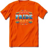 Pride Day | Pride T-Shirt | Grappig LHBTIQ+ / LGBTQ / Gay / Homo / Lesbi Cadeau Shirt | Dames - Heren - Unisex | Tshirt Kleding Kado | - Oranje - 3XL