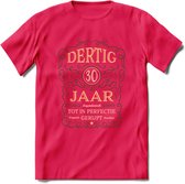 30 Jaar Legendarisch Gerijpt T-Shirt | Mos - Ivoor | Grappig Verjaardag en Feest Cadeau Shirt | Dames - Heren - Unisex | Tshirt Kleding Kado | - Roze - XL